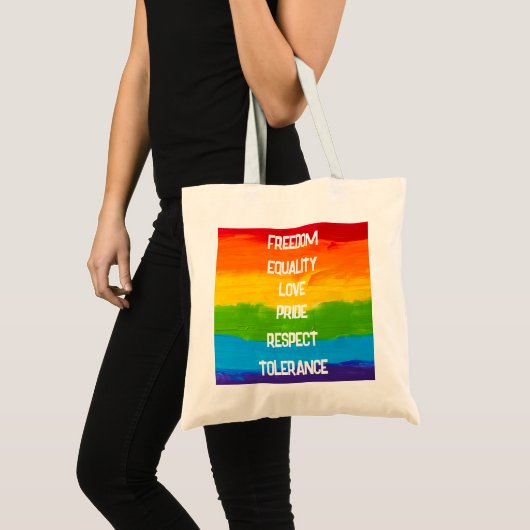 Rainbow Flag LGBT Canvas tas – Pride Tas met vlag (Voorkant (product))