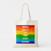 Rainbow Flag LGBT Canvas tas – Pride Tas met vlag (Achterkant)