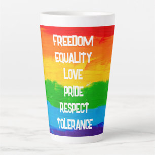 Rainbow Flag LGBT Latte Mok – Pride Coffee Cup