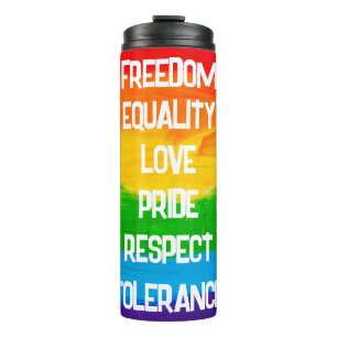 Rainbow Flag LGBT Thermal Tumbler – Pride Travel Thermosbeker