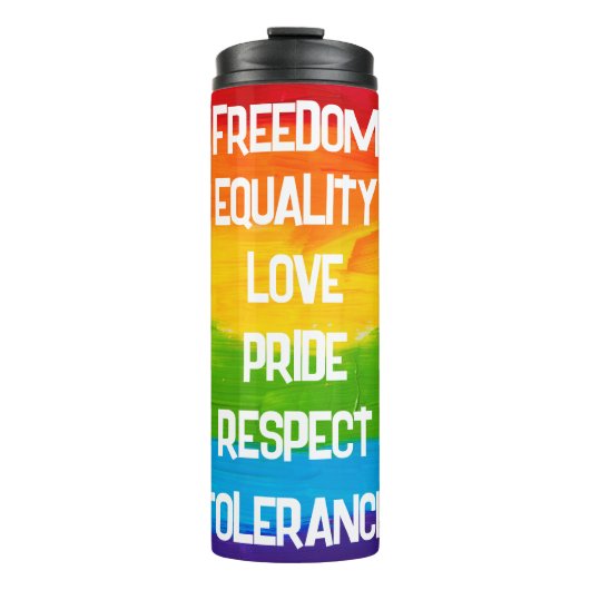 Rainbow Flag LGBT Thermal Tumbler – Pride Travel Thermosbeker (Voorkant)