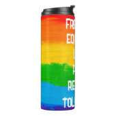 Rainbow Flag LGBT Thermal Tumbler – Pride Travel Thermosbeker (Gedraaid links)