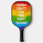 Rainbow Flag LGBTQ Pickleball Paddle – Inclusief (Voorkant)