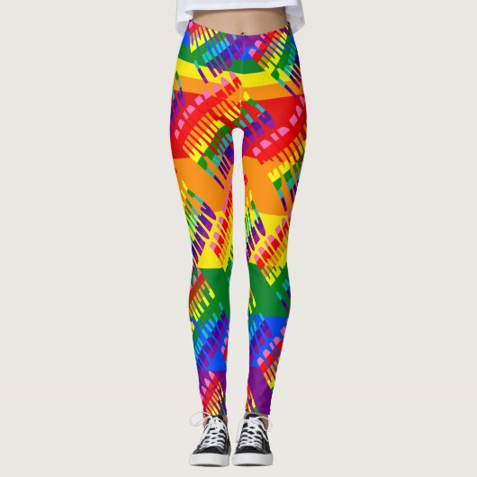 Rainbow Flag LGBTQ Pride 2023 voor liefdesgelijkhe Leggings (Voorkant)