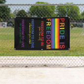 Rainbow Flag LGBTQ Pride is Freedom Gay Rights Spandoek (Insitu)