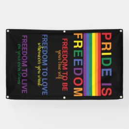 Rainbow Flag LGBTQ Pride is Freedom Gay Rights Spandoek