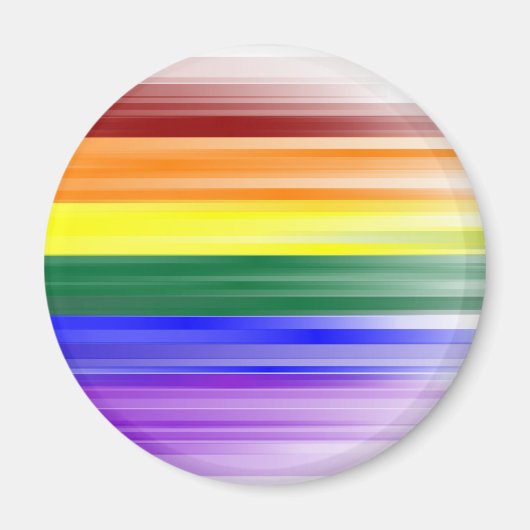 Rainbow Flag Magnet (Rond) (Voorkant)