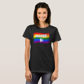 Rainbow Flag Misschien is homoseksuele liefde miss T-shirt (Voorkant volledig)
