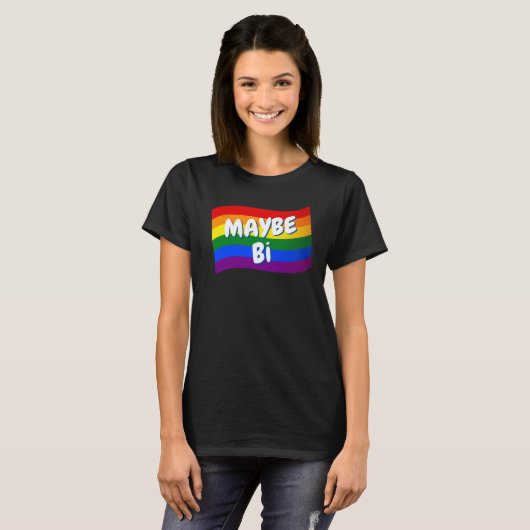 Rainbow Flag Misschien is homoseksuele liefde miss T-shirt (Voorkant volledig)