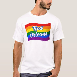 Rainbow Flag New Orleans Gay Pride LGBTQ T-shirt