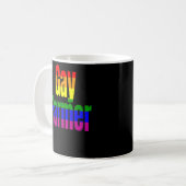 Rainbow Flag op Gay Farmer Pride Coffee Mok (Voorkant links)