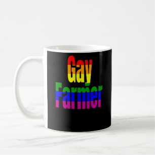 Rainbow Flag op Gay Farmer Pride Coffee Mok