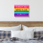 Rainbow Flag Original 8 Stripes LGBT Gay Marriage Canvas Afdruk (Insitu (Slaapkamer))