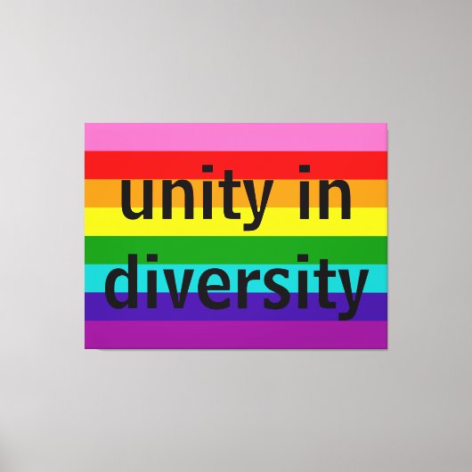 Rainbow Flag Original 8 Stripes LGBT Gay Pride Canvas Afdruk (Voorkant)