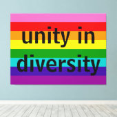 Rainbow Flag Original 8 Stripes LGBT Gay Pride Canvas Afdruk (Insitu (Houten vloer))