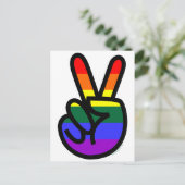 Rainbow Flag Peace Briefkaart (Staand voorkant)