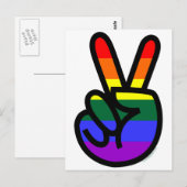 Rainbow Flag Peace Briefkaart (Voorkant / Achterkant)