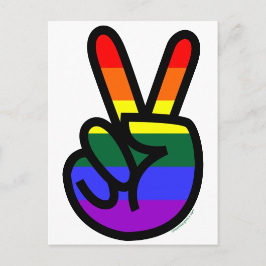 Rainbow Flag Peace Briefkaart (Voorkant)