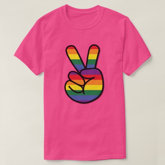 Rainbow Flag Peace T-Shirt (Design voorkant)
