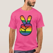 Rainbow Flag Peace T-Shirt (Voorkant)