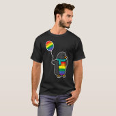 Rainbow Flag Penguin Cute Gay Pride Ally LGBTQ Mon T-shirt (Voorkant volledig)