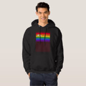 Rainbow Flag Pocket Little Hearts LGBT Gay transge Hoodie (Voorkant volledig)