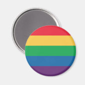 Rainbow Flag Pride Button Magnet (Voorkant / Achterkant)