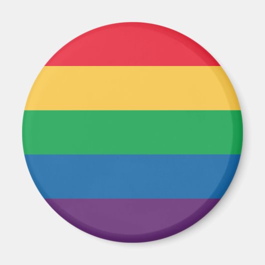 Rainbow Flag Pride Button Magnet (Voorkant)