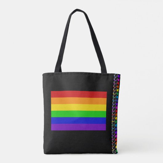 Rainbow Flag PRIDE LGBT Human Rights Diversity Bag Tote Bag (Achterkant)