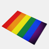 Rainbow Flag & Pride parade house / LGBT community Deurmat (Schuin)