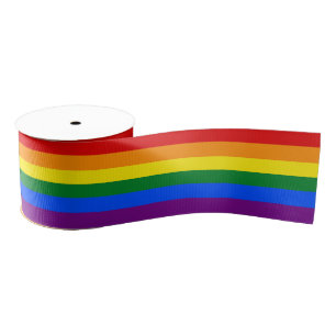 Rainbow Flag & Pride parade lint/LGBT gemeenschap Grosgrain Lint