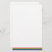 Rainbow Flag Pride Stationery Briefpapier (Voorkant / Achterkant)