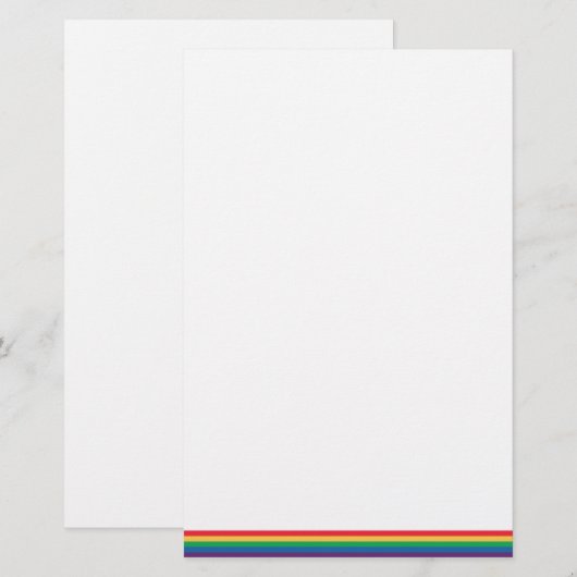 Rainbow Flag Pride Stationery Briefpapier (Voorkant / Achterkant)