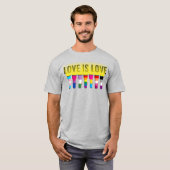 Rainbow Flag Pride zaklampen Shine A Light: Liefde T-shirt (Voorkant volledig)