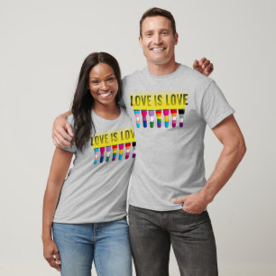 Rainbow Flag Pride zaklampen Shine A Light: Liefde T-shirt