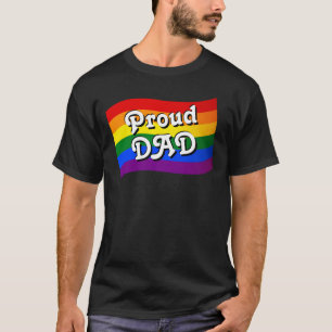 Rainbow Flag Proud DAD PFLAG trotse bovenliggende  T-shirt