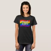 Rainbow Flag Proud DAD PFLAG trotse bovenliggende  T-shirt (Voorkant volledig)