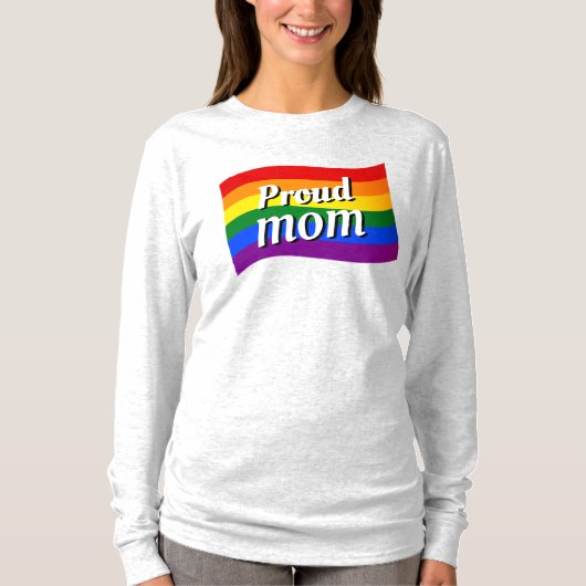 Rainbow Flag Proud Mam PFLAG trotse LGBTQ T-shirt (Voorkant)