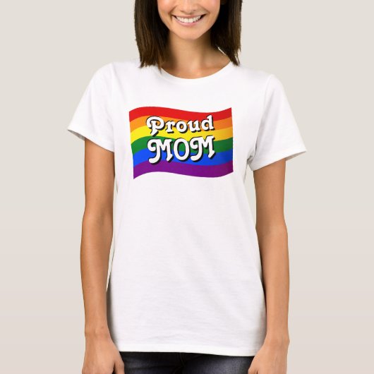 Rainbow Flag Proud Mam PFLAG trotse LGBTQ T-shirt (Voorkant)