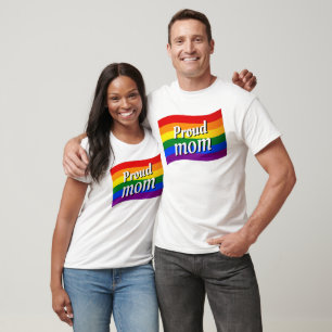 Rainbow Flag Proud Mam PFLAG trotse LGBTQ T-shirt
