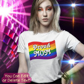 Rainbow Flag Proud Mam PFLAG trotse LGBTQ T-shirt