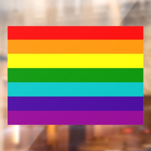 RAINBOW FLAG RAAMSTICKER (Vel 2)