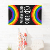 RAINBOW FLAG ring lijst + uw ideeën Spandoek (Insitu)