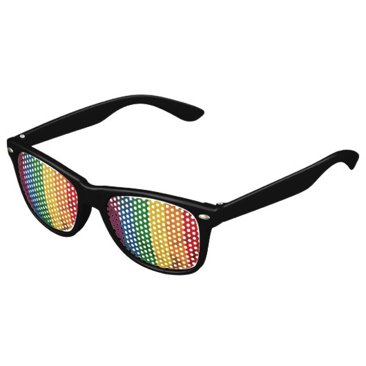 RAINBOW FLAG SQUARE CANVAS KINDER ZONNEBRIL (Gekanteld)