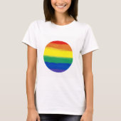 RAINBOW FLAG SQUARE OIL PAINT T-SHIRT (Voorkant)