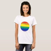 RAINBOW FLAG SQUARE OIL PAINT T-SHIRT (Voorkant volledig)