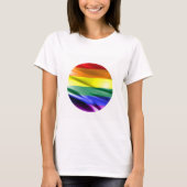 RAINBOW FLAG SQUARE SILK T-SHIRT (Voorkant)