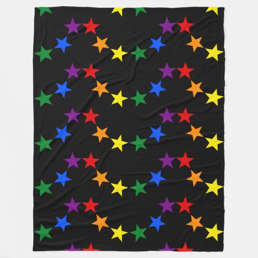 RAINBOW FLAG STARS II + uw ideeën Fleece Deken (Voorkant)