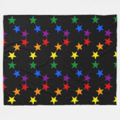 RAINBOW FLAG STARS II + uw ideeën Fleece Deken (Voorkant (Horizontaal))