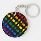 RAINBOW FLAG STARS II + uw ideeën Sleutelhanger (Achterkant)